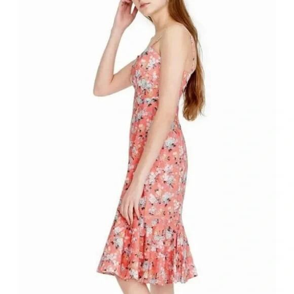 J Crew Liberty Fabric Ruffle Hem Midi Dress Size 4 Josephine Floral Print - Picture 4 of 15